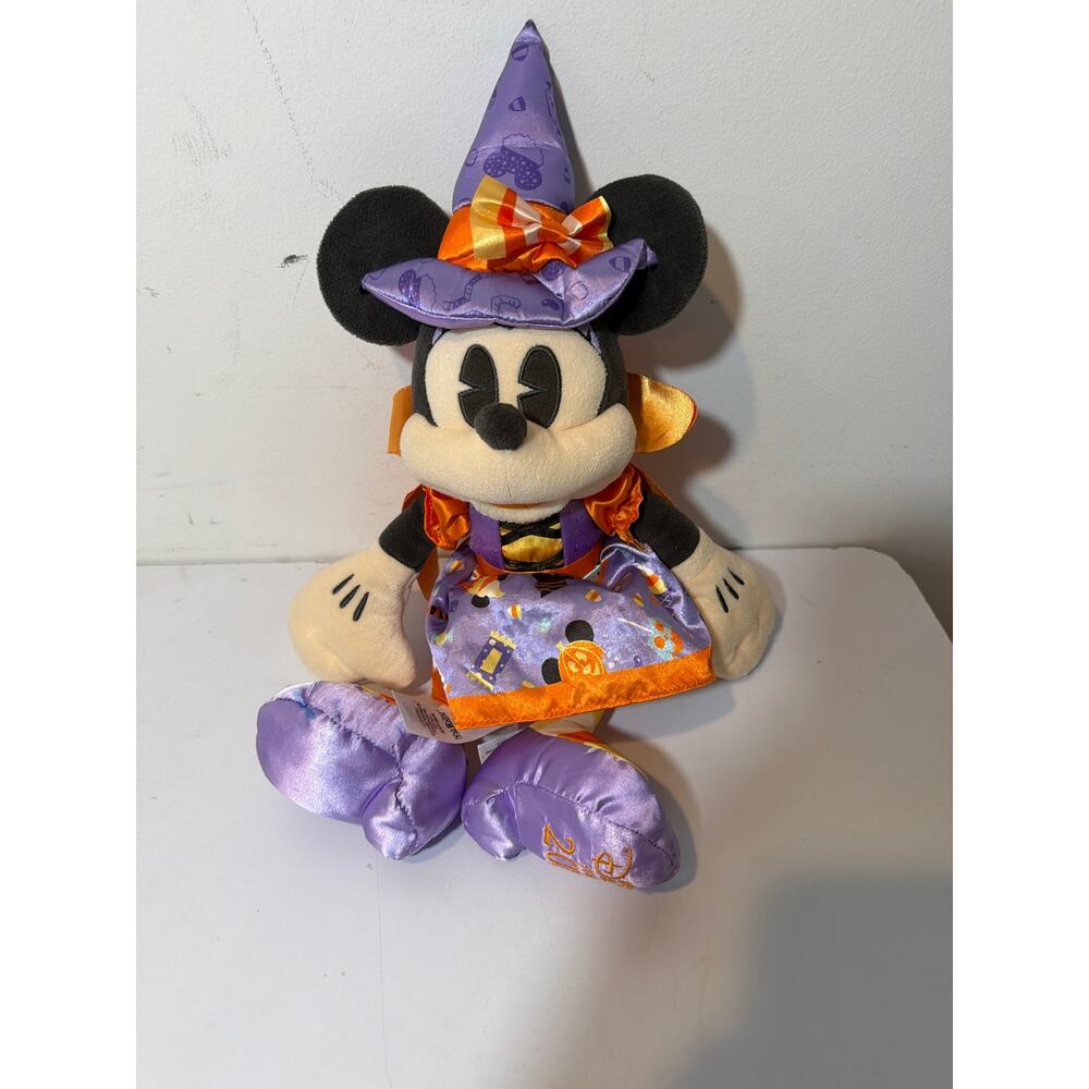 Disney Store Minnie Mouse Halloween Witch 15" Soft Plush Stuffed Animal Toy 2020